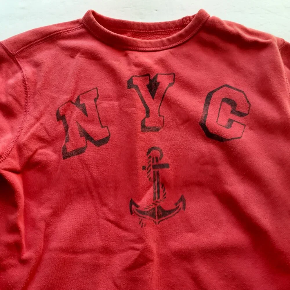 Gap Boys Sweatshirt Red Pullover NYC Anchor XL 12